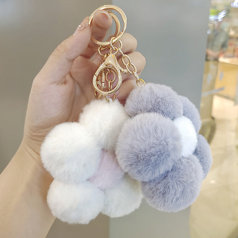 Wholesale Flower Plush Keychain